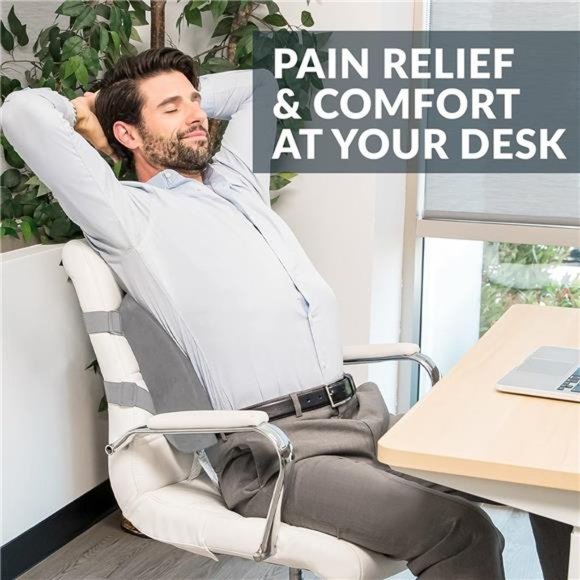 Lumbar Support Back Pillow Office Chair and Car Seat Cushion - Memory Foam - Picture 7 of 7